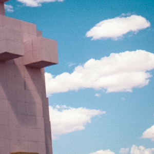 Strange cinder block lady in Rhyolite, NV