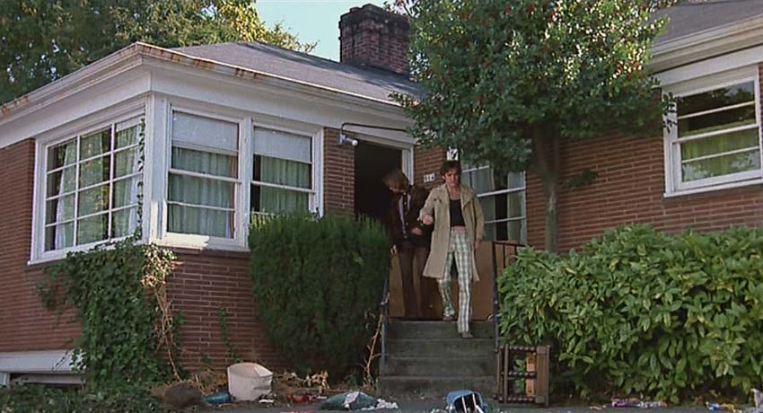 First house, after police busted it up.