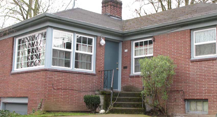 First house, after police busted it up.