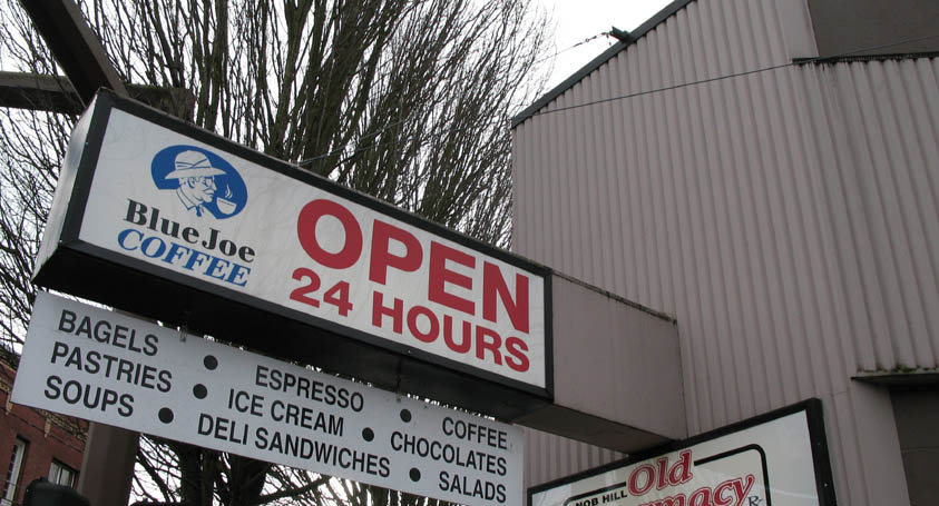 Opening scene; converted in 2005 to a coffee shop